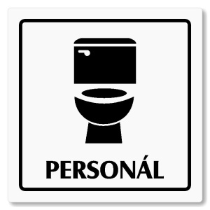 WC personál, 80x80mm, bílá, Arizona